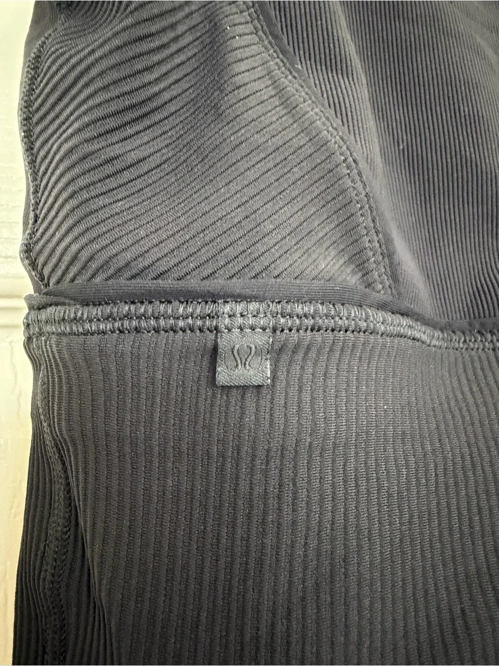 lululemon athletica Black Ribbed Crop Sports Bra